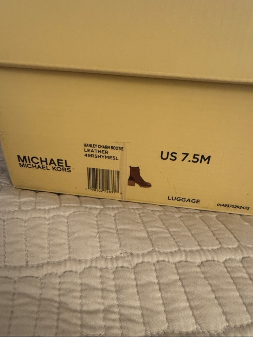 Michael Kors Hanley Leather and Signature Logo Trim Boot Size 7.5 NIB - Picture 5 of 5
